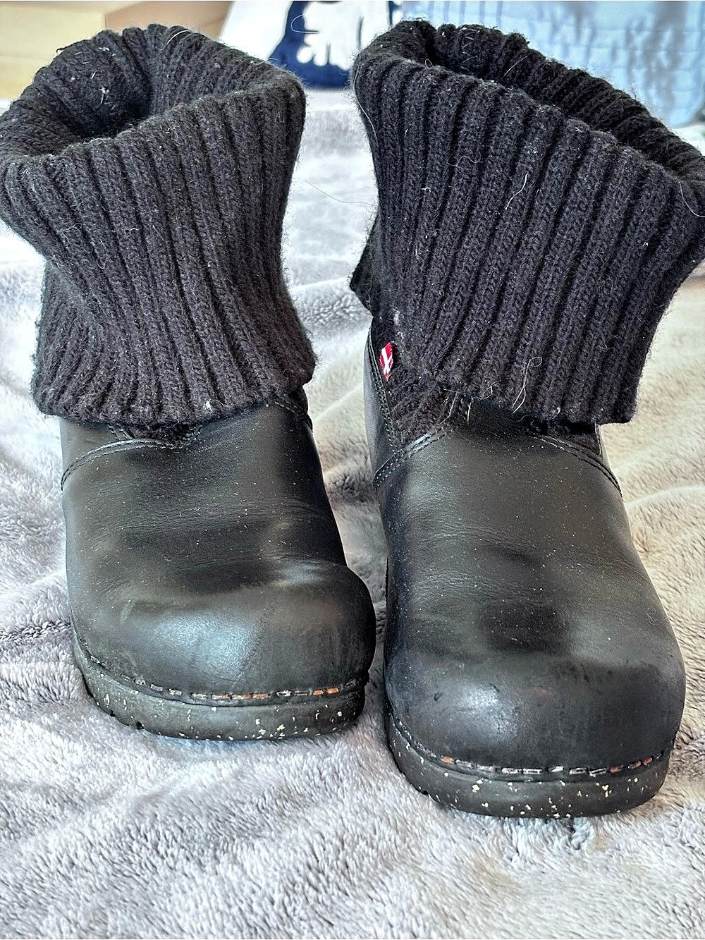 Sanita Alison Roll-top Clog Boots Black EU 38